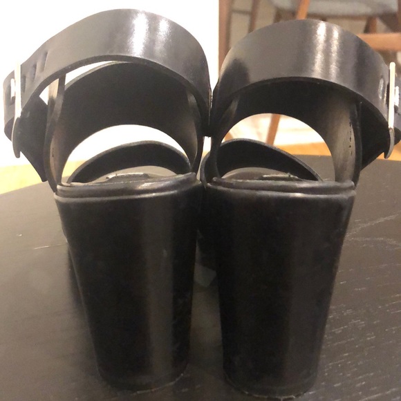 Dune London Black Leather Sandals size 39 - Picture 3 of 4